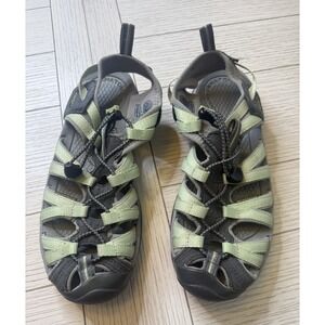 KEEN Whisper Womens 8.5 Green/Grey Trail‎ Hiking Water Shoes Waterproof Sandals
